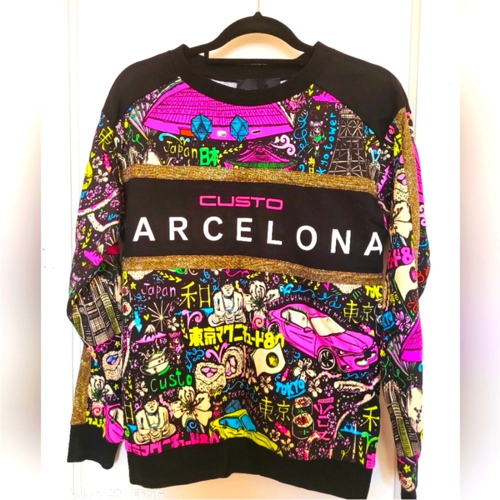Vintage super cool Custo Barcelona brand new multicolor sweater size S